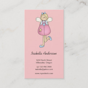 Tarjeta De Visita Numeritos del ángel · Ángel · Rosa