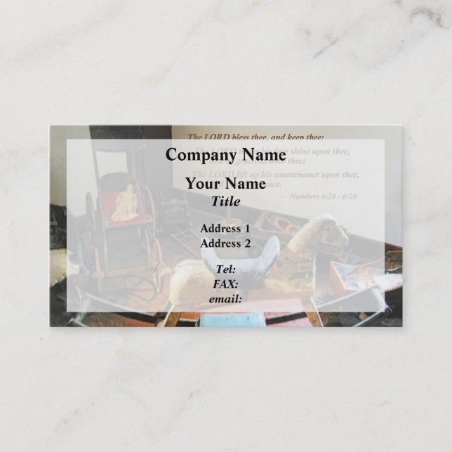 Tarjeta De Visita Números 6:24-26 El SEÑOR te bendiga, y guarda (Anverso)