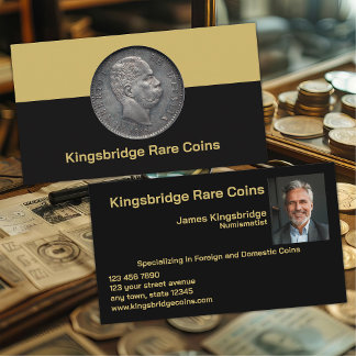 Tarjeta De Visita Numismatist Coin Shop