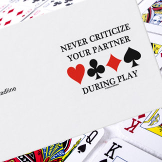 Tarjeta De Visita Nunca Criticar a tu pareja durante la reproducción