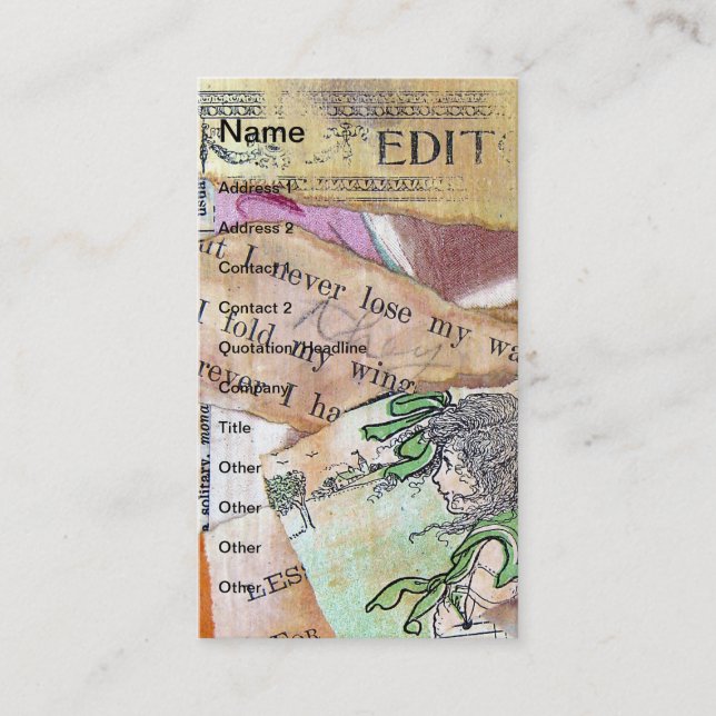 Tarjeta De Visita Nunca me voy a perder el camino (Anverso)