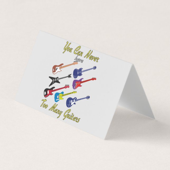 Tarjeta De Visita Nunca Se Puede Tener Demasiados Guitorios (Anverso)