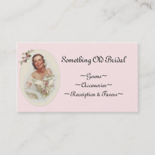 Tarjeta de visita nupcial de la tienda