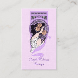 Tarjeta de visita nupcial del boutique del nouveau