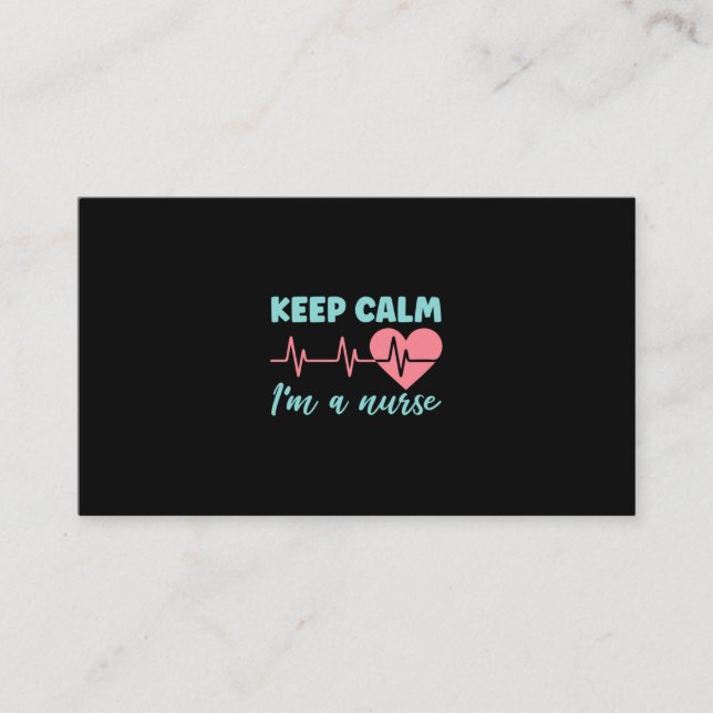 Tarjeta De Visita Nurse Gift | Mantener La Calma Soy Una Enfermera (Anverso)