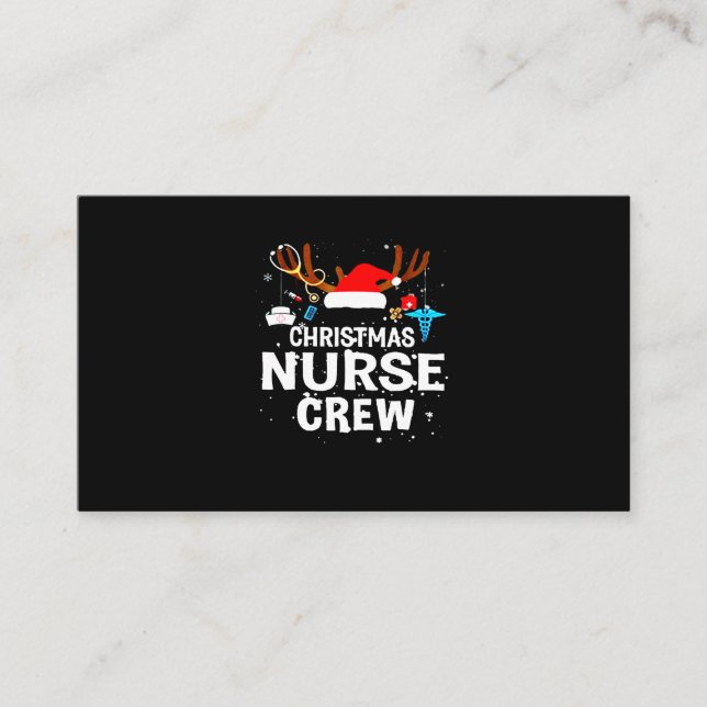 Tarjeta De Visita Nurse Gift | Personal de enfermería de Navidades (Anverso)