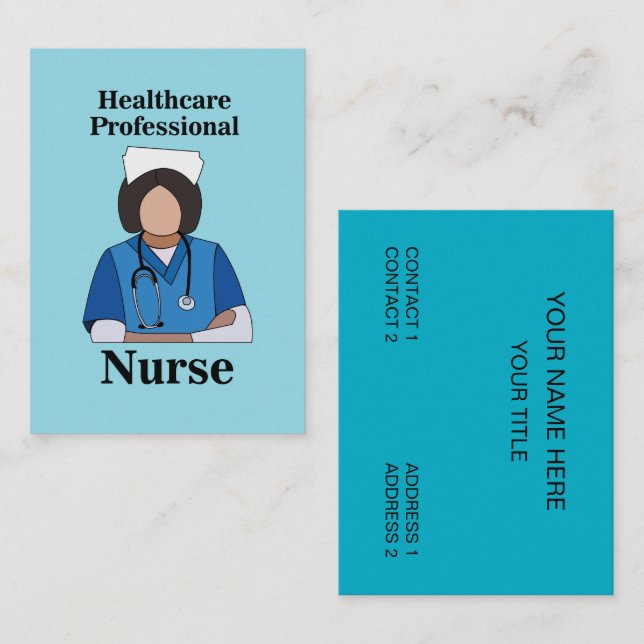 Tarjeta De Visita Nurse Practitioner Healthcare Professional (Anverso / Reverso)