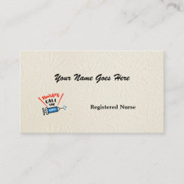 Tarjeta De Visita Nurses Call the Shots especial personalizado