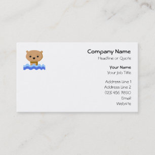 Tarjeta De Visita Nutria de la natación