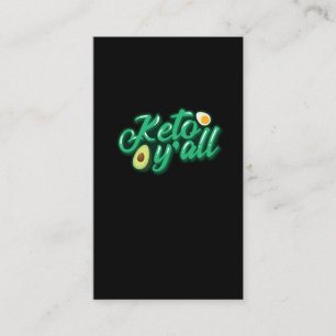 Tarjeta De Visita Nutrición De Grasa De Alta Grasa De La Dieta Keto