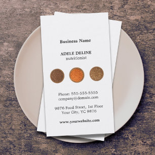 Tarjeta De Visita Nutrición moderna de semillas limpias