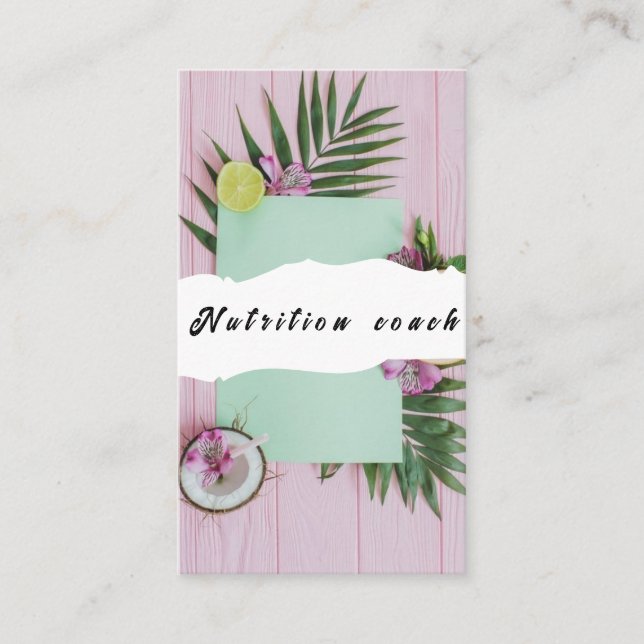 Tarjeta De Visita Nutrición Terapia Salud y Bienestar (Anverso)