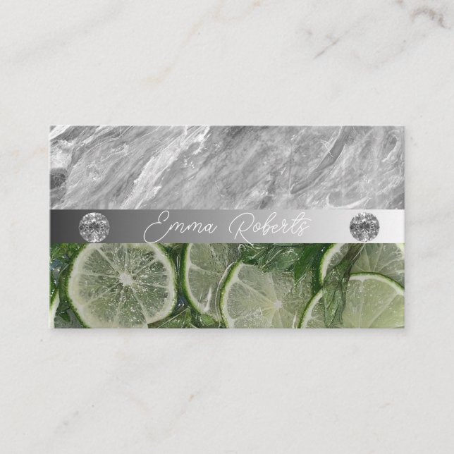 Tarjeta De Visita Nutrición Terapia Salud y Bienestar (Anverso)