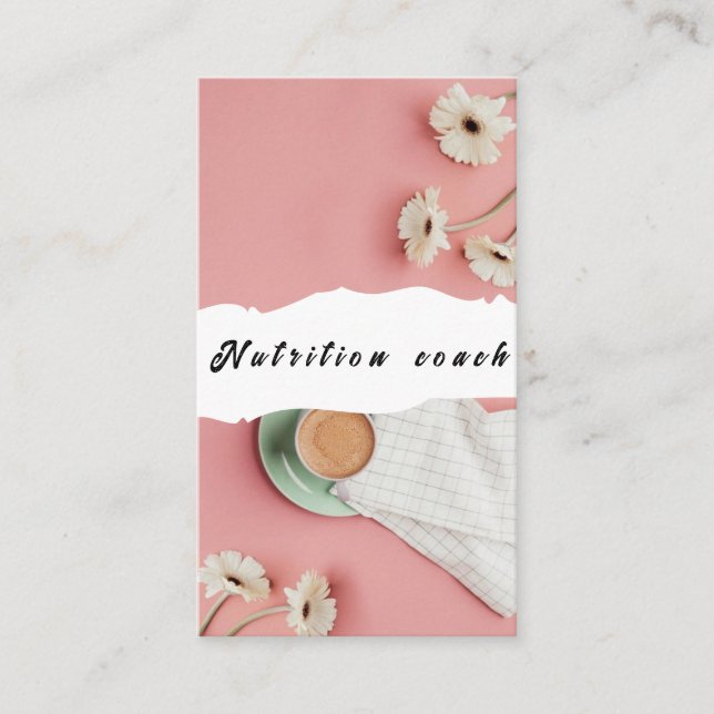 Tarjeta De Visita Nutrición Terapia Salud y Bienestar (Anverso)