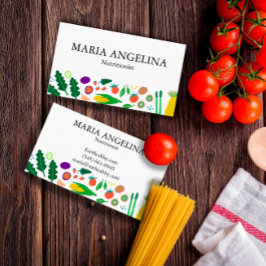 Tarjeta De Visita Nutricionista Chef Personal Veggies Guay Modernos