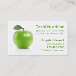 Tarjeta De Visita Nutricionista con Apple