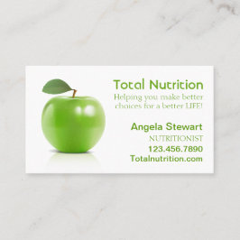 Tarjeta De Visita Nutricionista con Apple