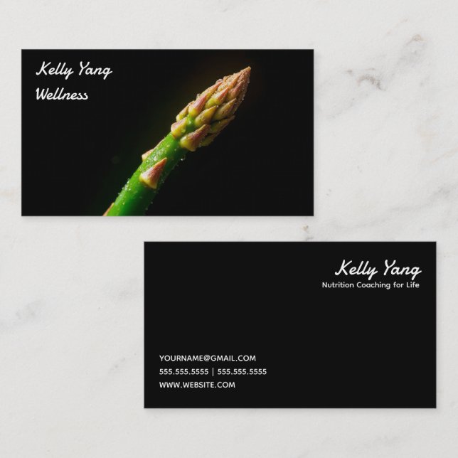 Tarjeta De Visita Nutricionista de entrenador de nutrición 🥕 (Anverso / Reverso)