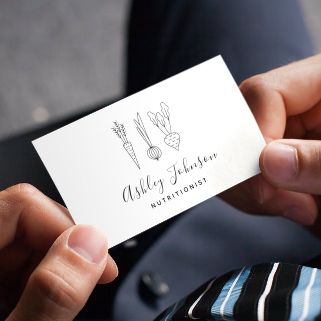 Tarjeta De Visita Nutricionista dietista Carrot Onion & Bebe Clean (Subido por el creador)