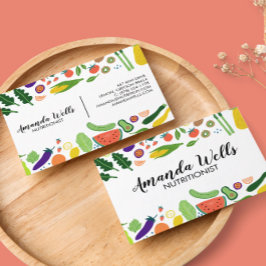 Tarjeta De Visita Nutricionista, entrenador de chefs, arte único de