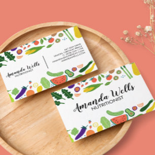 Tarjeta De Visita Nutricionista, entrenador de chefs, arte único de 
