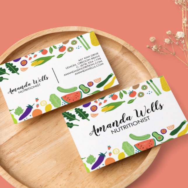 Tarjeta De Visita Nutricionista, entrenador de chefs, arte único de  (Subido por el creador)