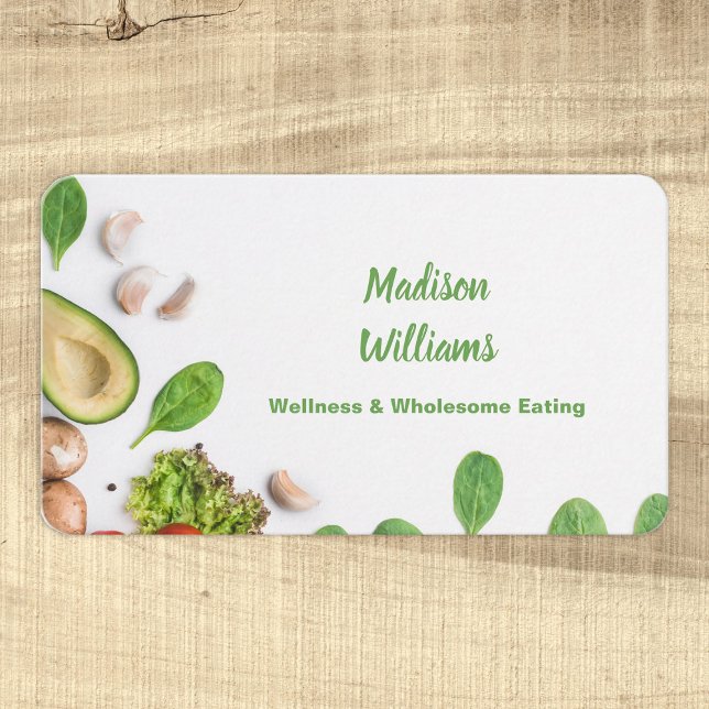 Tarjeta De Visita Nutricionista entrenador de nutrición (Nutrition Coach Business Cards)