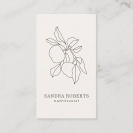 Tarjeta de visita nutricionista moderna