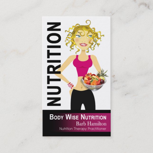 Tarjeta De Visita Nutricionista - orden de encargo (Anverso)