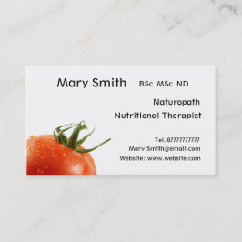 Tarjeta De Visita Nutricionista/terapeuta/Naturopath alimenticios
