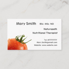 Tarjeta De Visita Nutricionista/terapeuta/Naturopath alimenticios