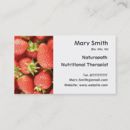 Tarjeta De Visita Nutricionista/terapeuta/Naturopath alimenticios