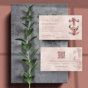 Tarjeta De Visita OB/GYN Modern Floral Medical Business Card