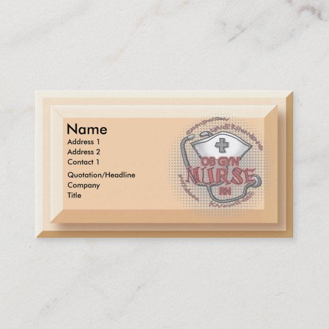 Tarjeta De Visita ObGyn Nurse Axiom (Anverso)