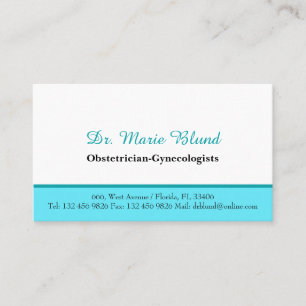 Tarjeta De Visita OBGYN Obstetricista Ginecólogos Médica Médico