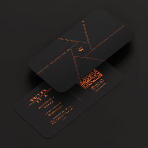 Tarjeta De Visita Objetivo de cámara de cinematógrafo inicial naranj