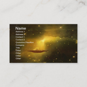 Tarjeta De Visita Objeto del vuelo del UFO en espacio