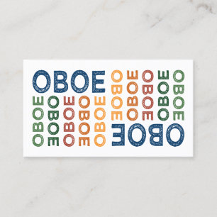Tarjeta De Visita Oboe colorido