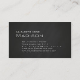 Tarjeta De Visita Obra clásica gris elegante del monograma de la