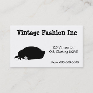 Tarjeta De Visita Obra de arte de moda retro simple inspirada en la 