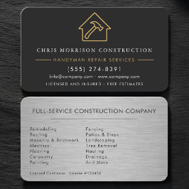 Tarjeta De Visita Obrero de Construcción Profesional
