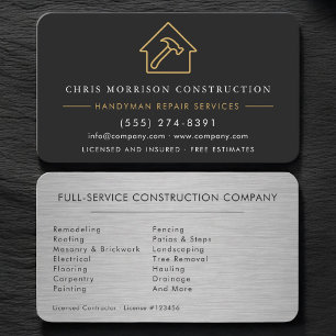 Tarjeta De Visita Obrero de Construcción Profesional