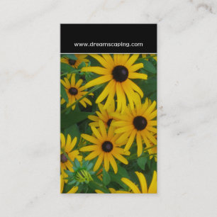Tarjeta de visita observada negro de la flor de