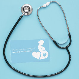 Tarjeta De Visita Obstetricia Ginecología Maternidad Salto Bebé Azul