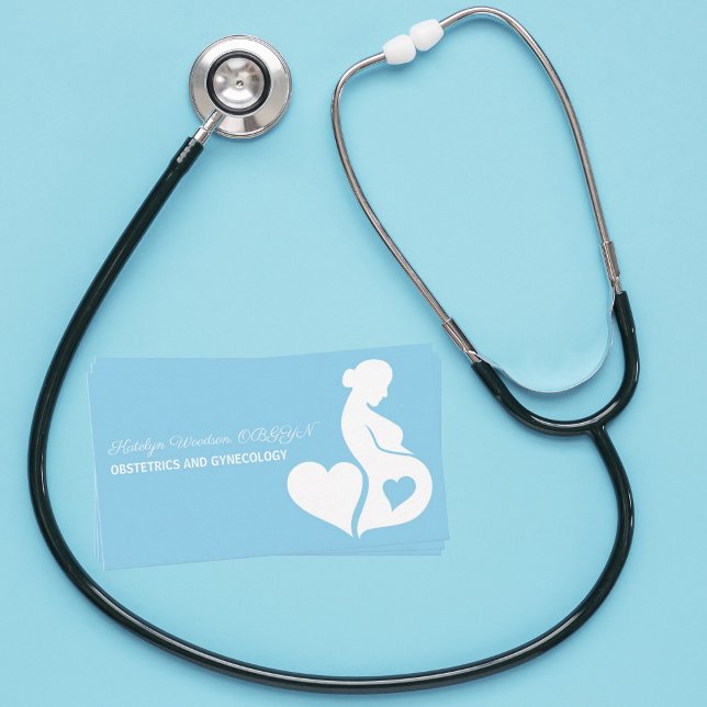 Tarjeta De Visita Obstetricia Ginecología Maternidad Salto Bebé Azul (Subido por el creador)