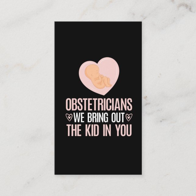 Tarjeta De Visita Obstetricia obstetra aburrida bebé Doula (Anverso)