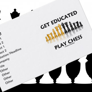Tarjeta De Visita Obtén Ajedrez Educado (Juego De Ajedrez Reflexante