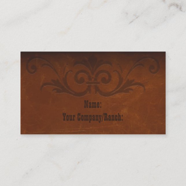 Tarjeta de visita occidental de Sedona (Anverso)