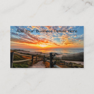 Tarjeta De Visita Ocean Beach View Tropical Sunset Paradise Dream