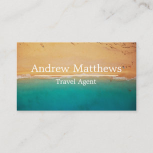 Tarjeta De Visita Ocean Coastal Beach Sea Travel Aqua Blue Landscape